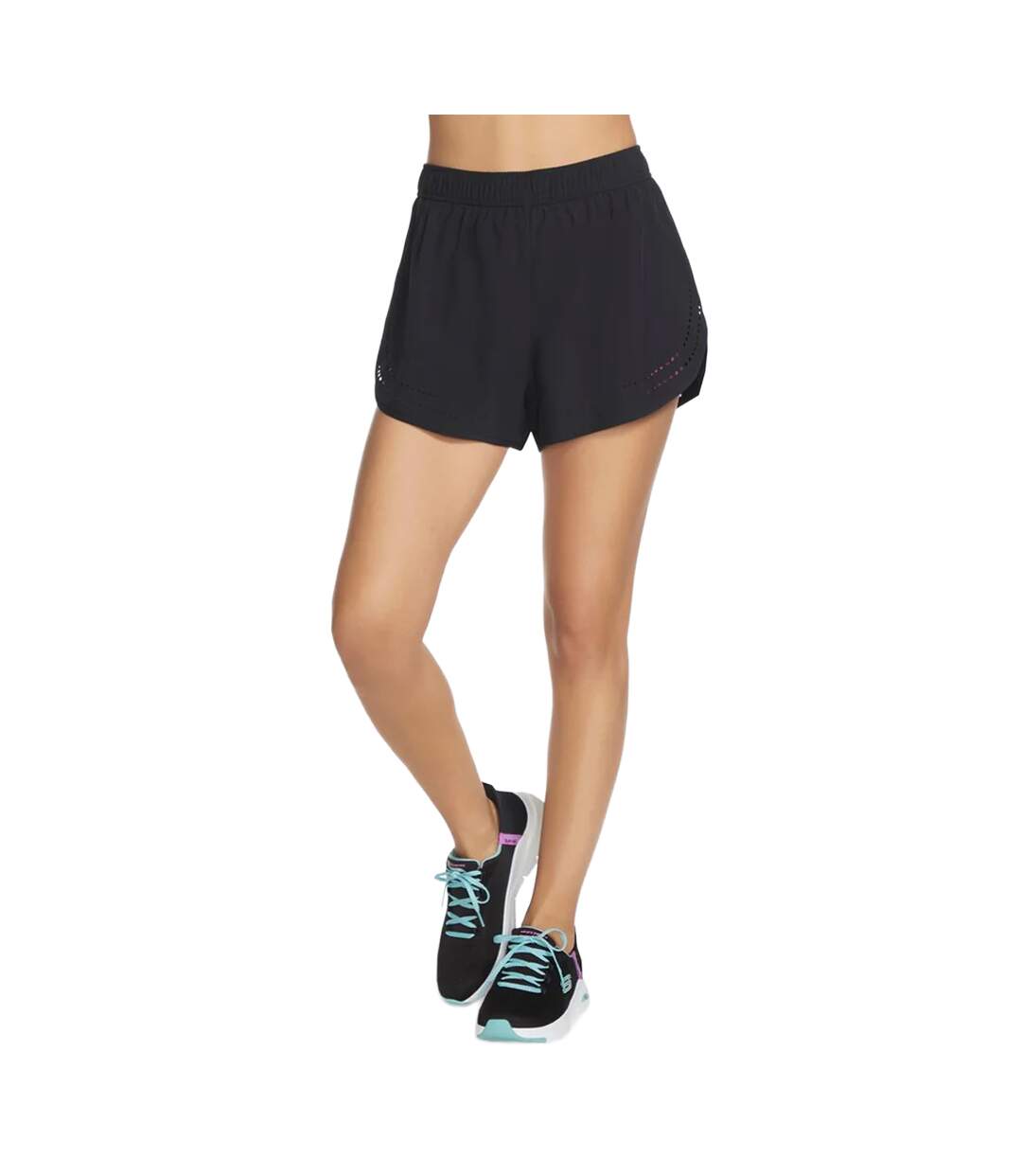 Womens/ladies Performance Hybrid Short Black Skechers-1