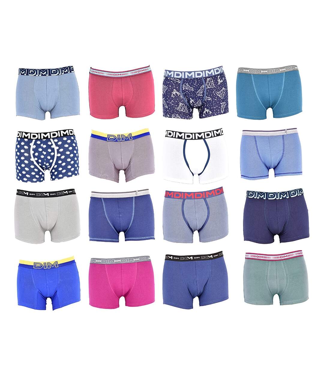 Boxer DIM Homme en coton stretch ultra Confort -Assortiment modèles photos selon arrivages- Pack de 3 Boxers Surprise