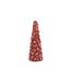 Cône de Noël Déco Baies 41cm Rouge-1