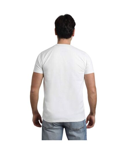 Mens camp kit graphic t-shirt dusty white Weird Fish