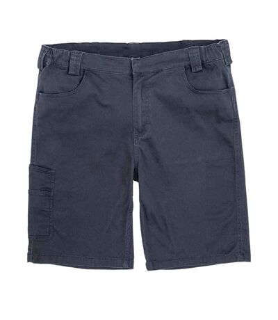 WORK-GUARD by Result Mens Chino Stretch Slim Shorts (Navy)