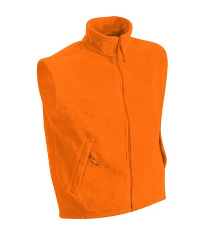 Gilet sans manches bodywarmer polaire homme - JN045 - orange