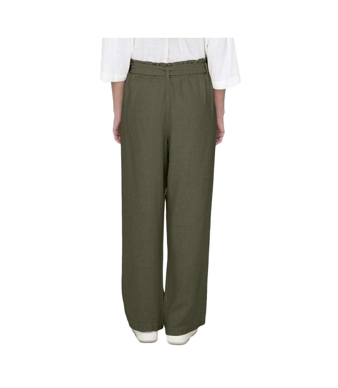 Pantalon en lin kaki femme jdy say - 34-2