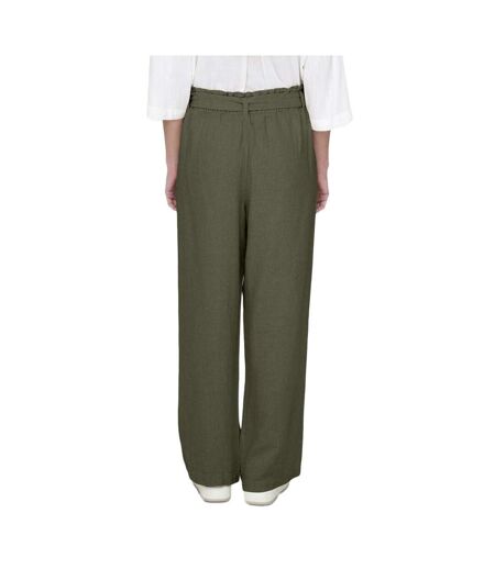 Pantalon en lin kaki femme jdy say - 34