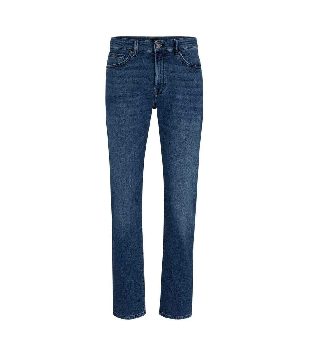 Mens Denim Straight Leg Jeans Medium Blue Boss-1