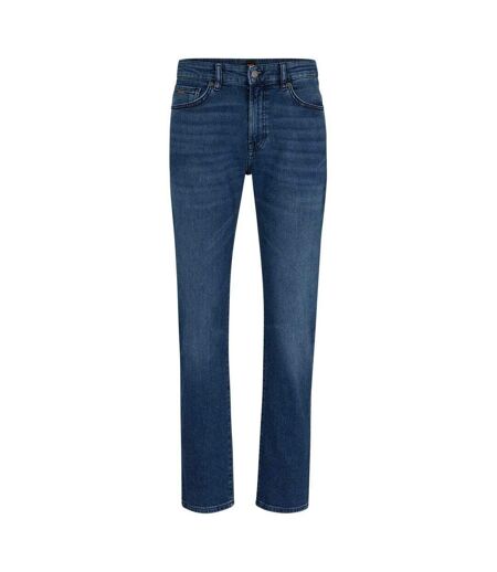 Mens Denim Straight Leg Jeans Medium Blue Boss