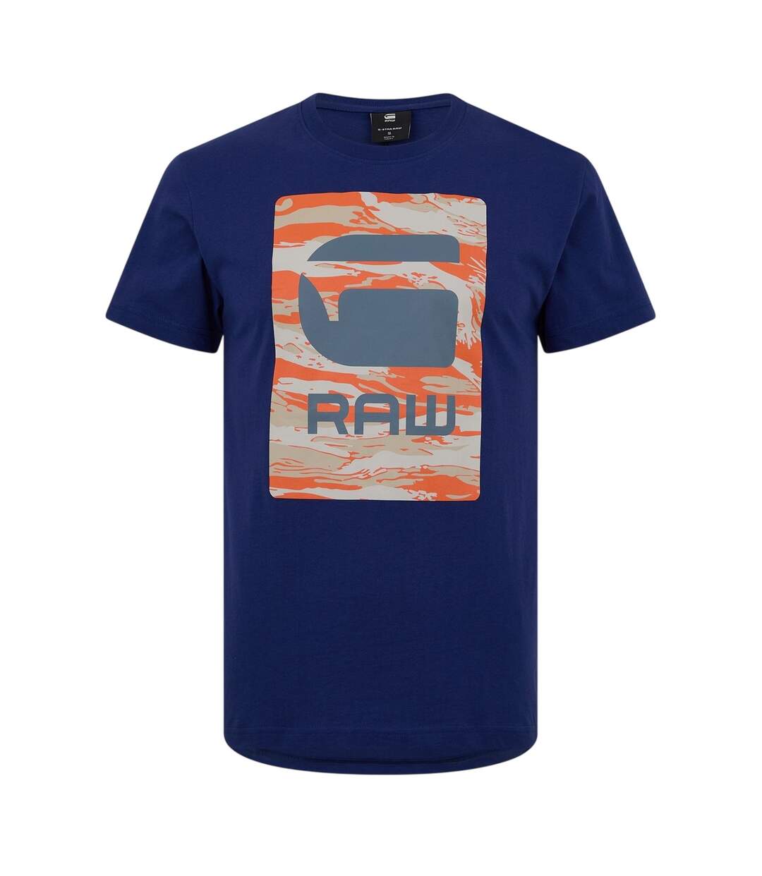 Mens Camo Box Cotton T-shirt Ballad Blue G-Star-1