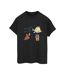Disney T-shirt boyfriend en coton de The Little Mermaid Club Femme/Ladies (Noir) - UTBI31004-1