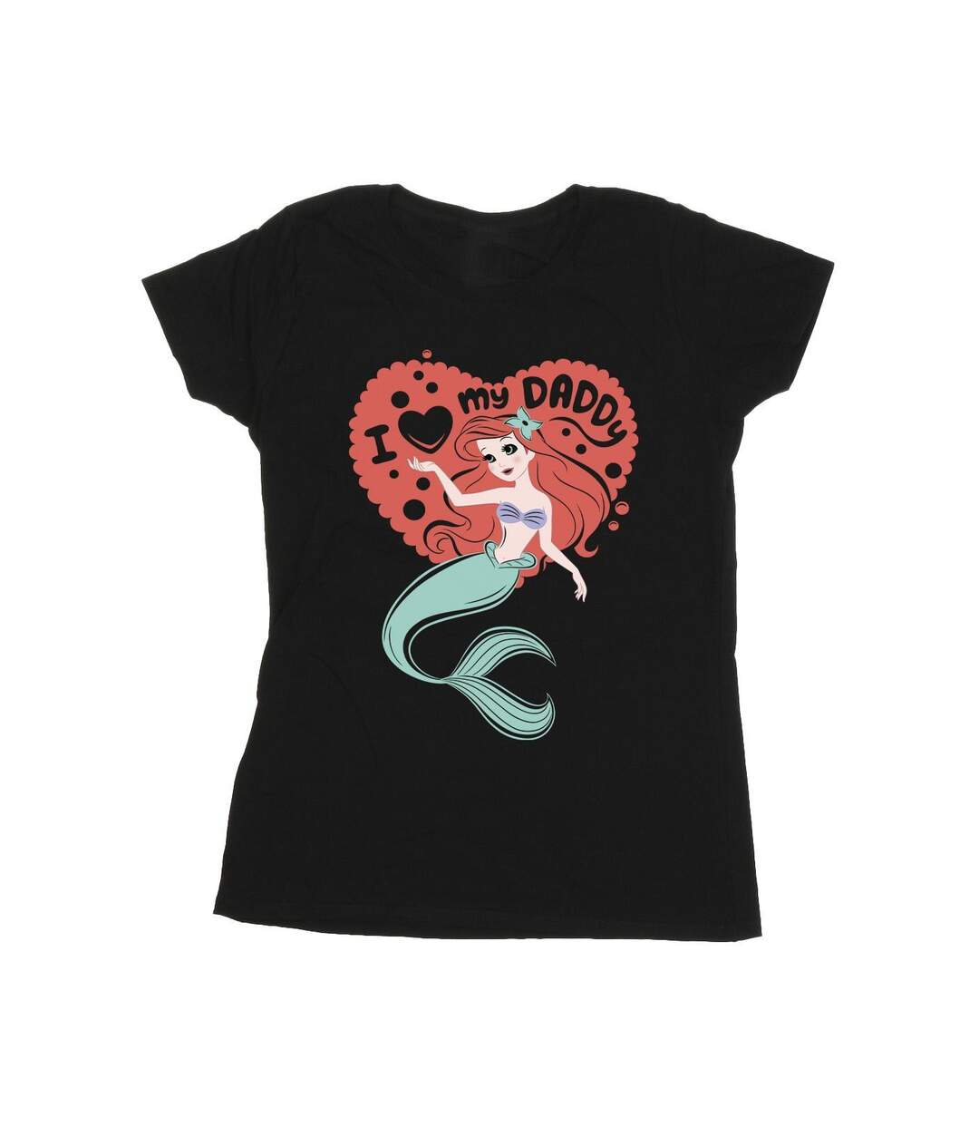Disney T-shirt en coton Femme/Ladies The Little Mermaid Love Daddy (Noir) - UTBI26334-1