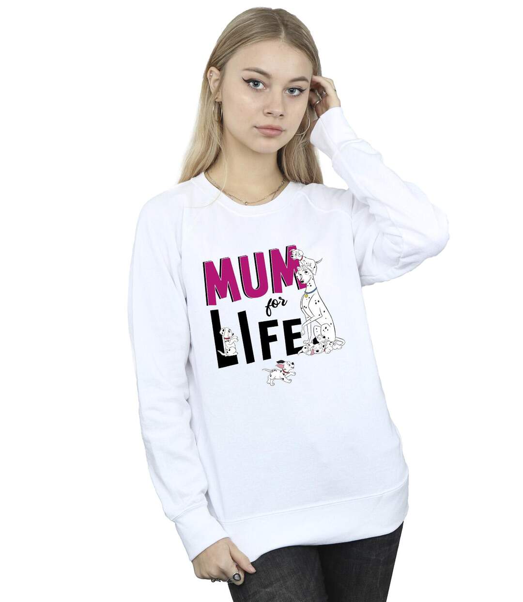 Disney - Sweat DALMATIANS MUM FOR LIFE - Femme (Blanc) - UTBI20160-2