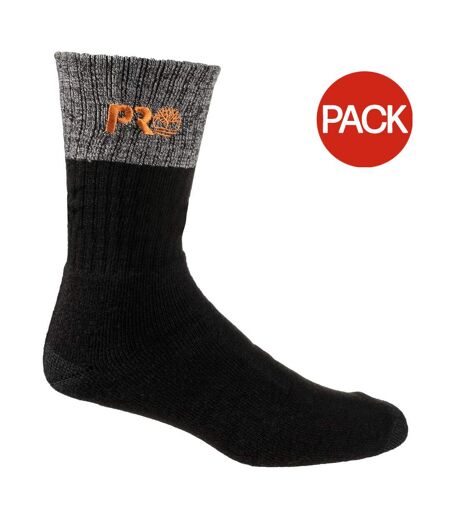 Pack of 2  Mens colour block cushioned boot socks  black Timberland Pro