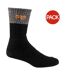 Pack of 2  Mens colour block cushioned boot socks  black Timberland Pro-1