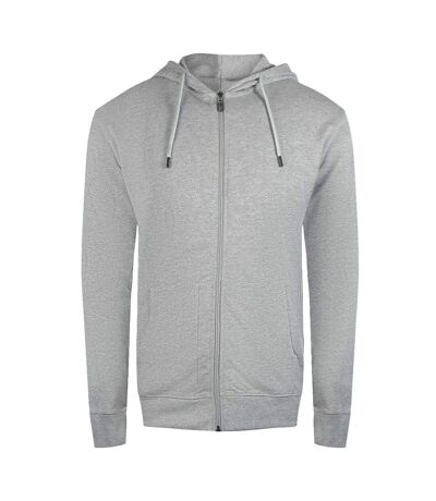 Mens Floral Logo Full Zip Hoodie Grey Cavalli Class