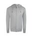 Mens Floral Logo Full Zip Hoodie Grey Cavalli Class-1