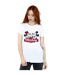 Disney Femme/Les femmes Mickie et Minnie 90 ans T-Shirt Boyfriend en coton (Blanc) - UTBI37636-2