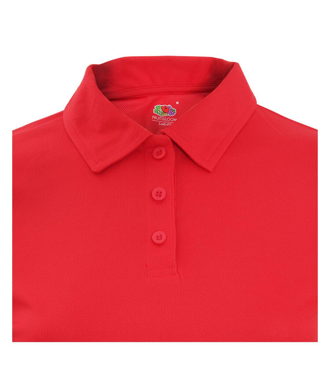 Polo Sport Femme Rouge Fruit Of The Loom-2
