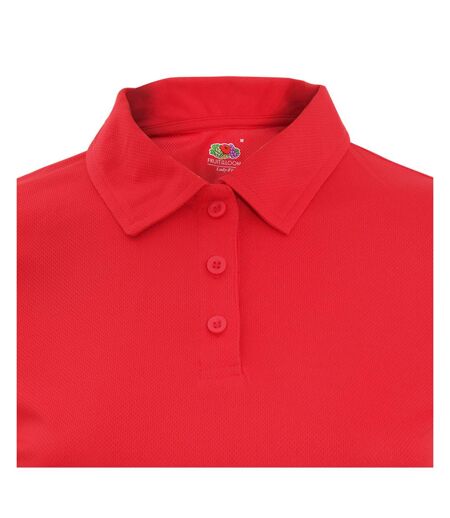 Polo Sport Femme Rouge Fruit Of The Loom