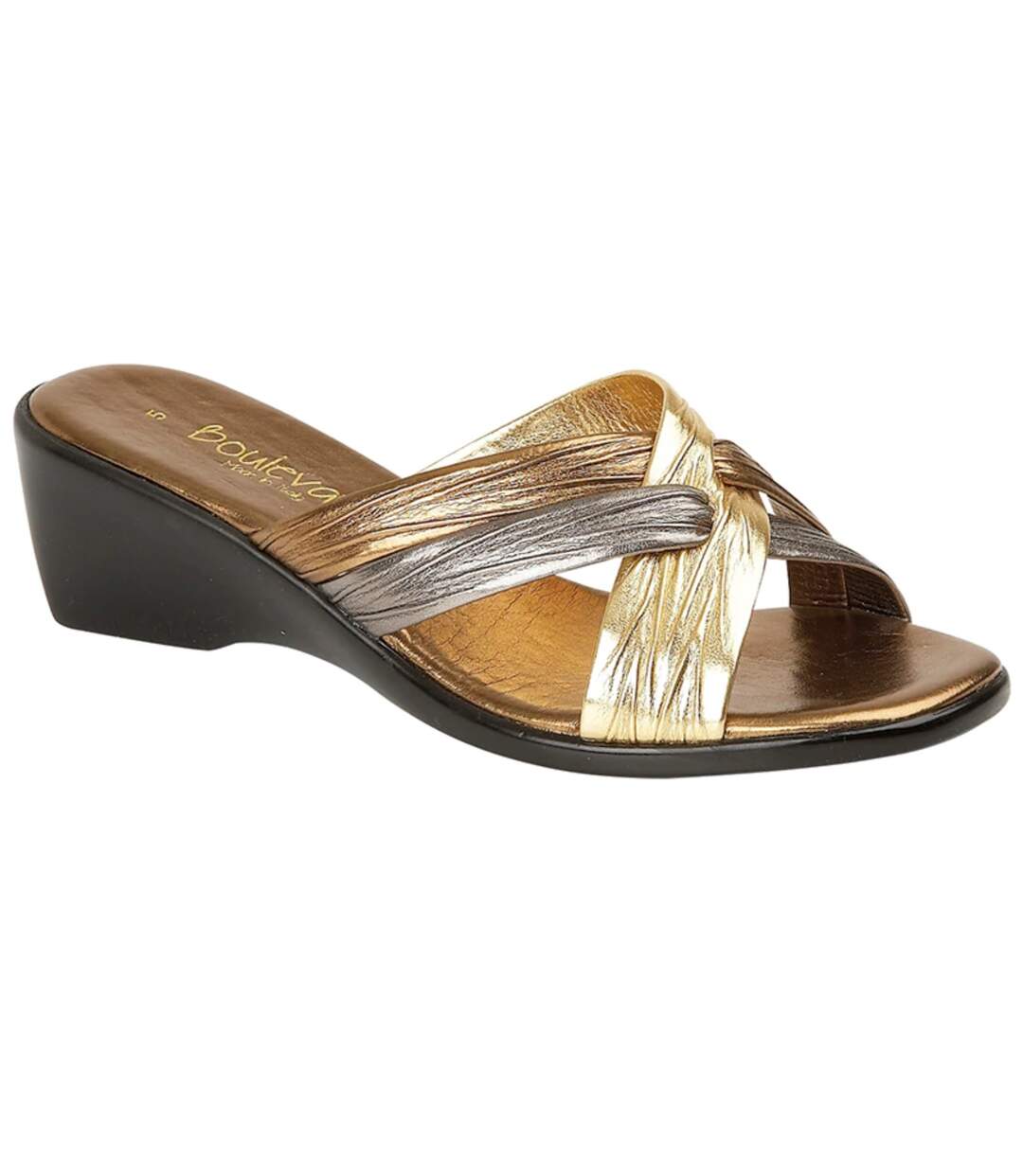 Sandales femme bronze/etain/or Boulevard