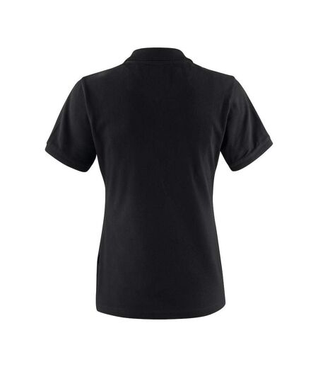 Womens/ladies Sunset Polo Shirt Black James Harvest