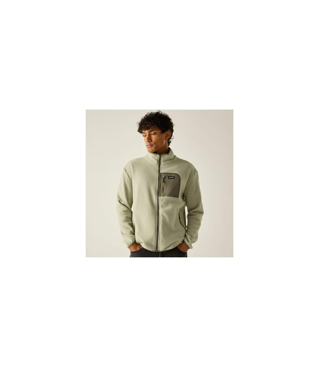 Mens Frankie Full Zip Fleece Jacket Abbeystone Smokey Olive Regatta-1