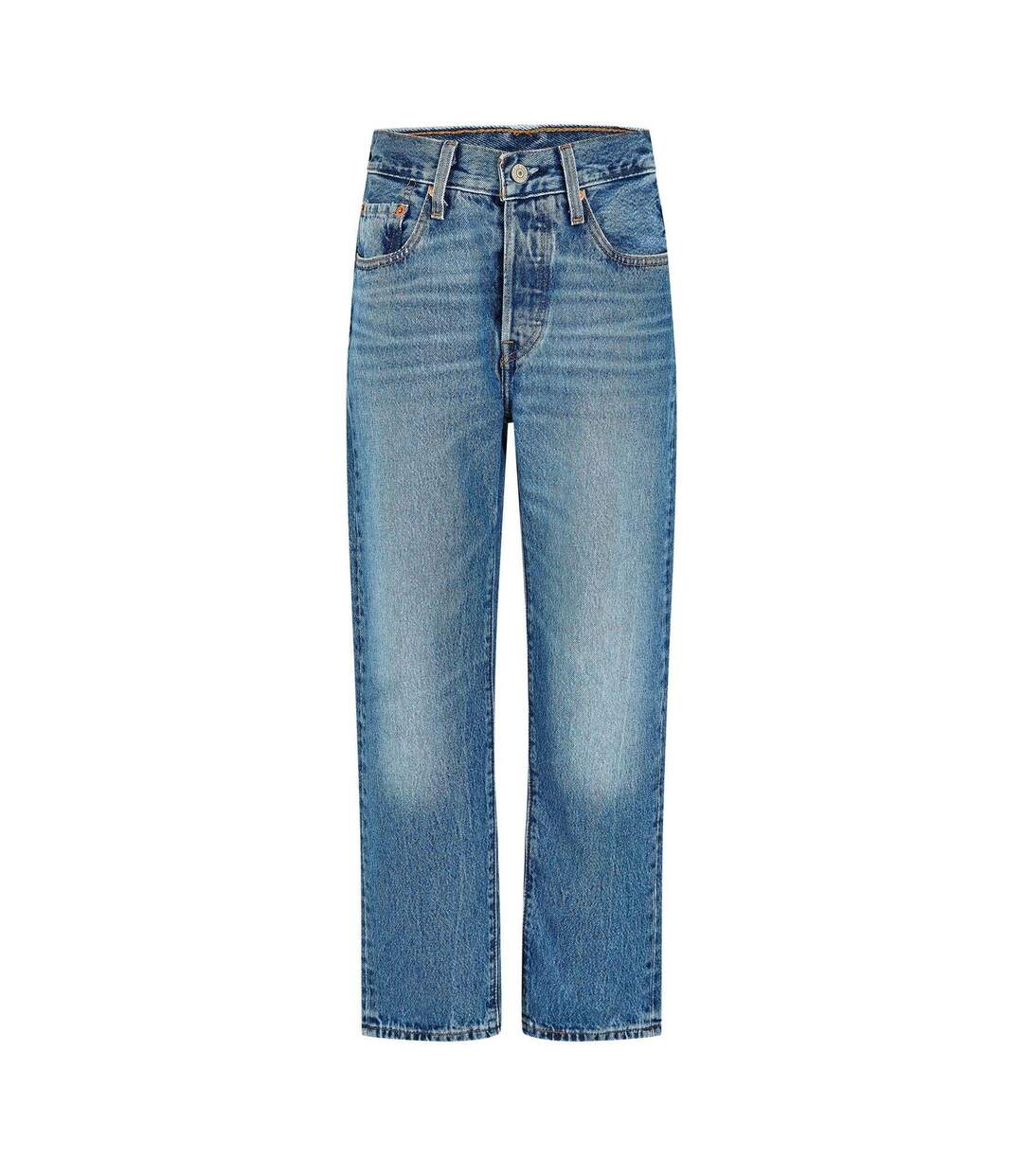 Womens/ladies 501 Straight Leg Ankle Grazer Jeans Must Be Mine Levis-1