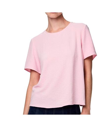 T-Shirt rose femme pieces pcanna