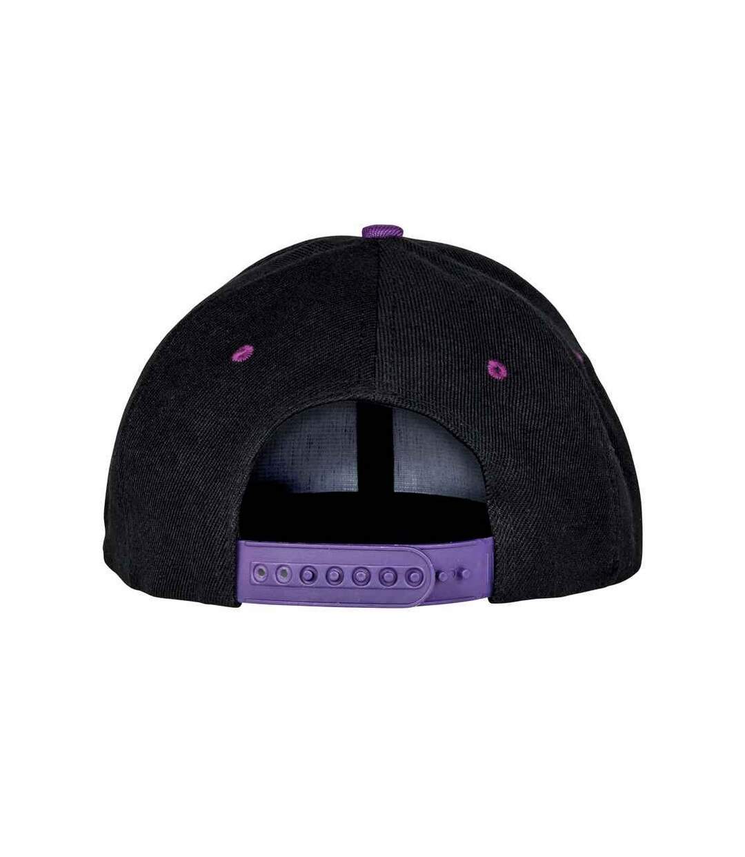 Casquette ajustable bronx adulte noir / violet Result Headwear-2