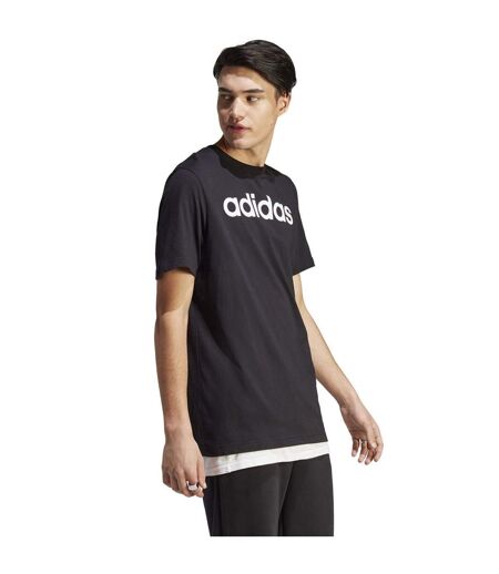 T-shirt Style Logo Brodé Essentials Linear Homme Noir Adidas