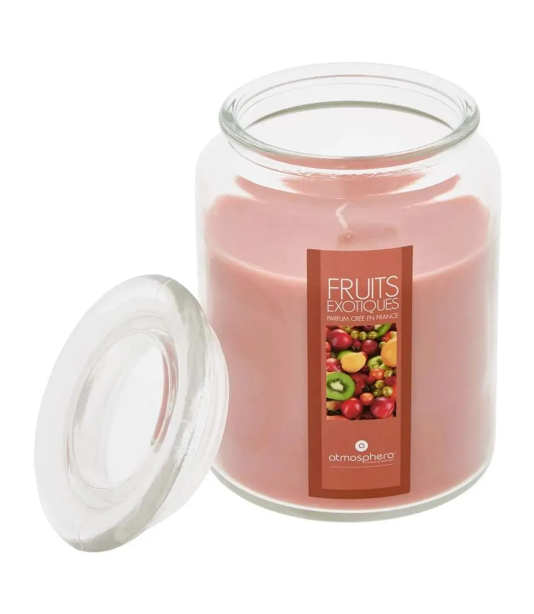 Bougie Parfumée en Verre Couvercle 510g Fruits Exotiques-2