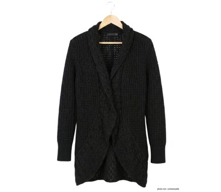 Gilet Femme Maille Douce Noir (Réf. AH1173N)