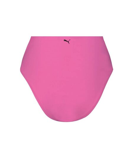 Womens/ladies High Waist Bikini Bottoms Fluorescent Pink Puma