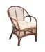 Fauteuil en rotin marron Louis