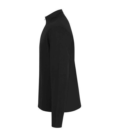 Mens Pique Top Black Front Row