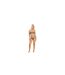 Womens/ladies Leopard Print Reversible Bikini Bottoms Black Brown Brave Soul-1