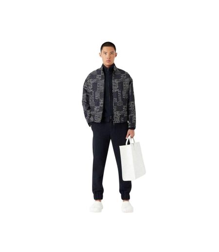 Mens Polyester Blend Tonal Trousers Navy Emporio Armani EA7