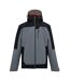Veste Imperméable Extensible À Capuche Highton Homme Gris Foncé Noir Regatta-2