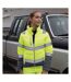 Result Safeguard Womens/Ladies Soft Padded Safety Jacket (Fluorescent Yellow/Grey)
