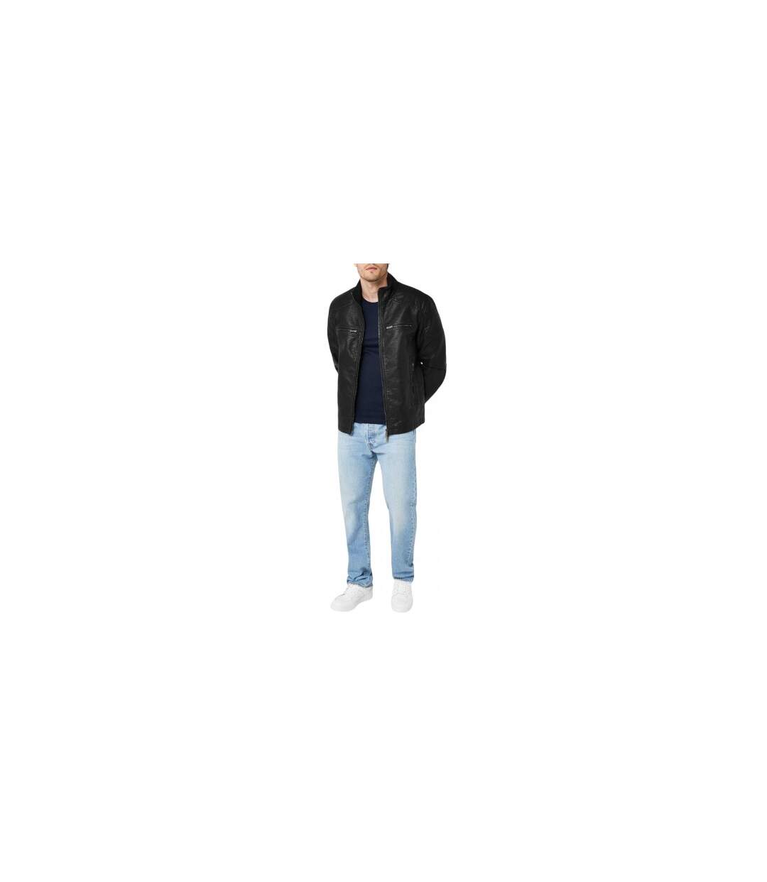 Veste Motard Homme Noir Firetrap-1