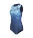 Womens/ladies sydney one piece swimsuit teal Mountain Warehouse-3