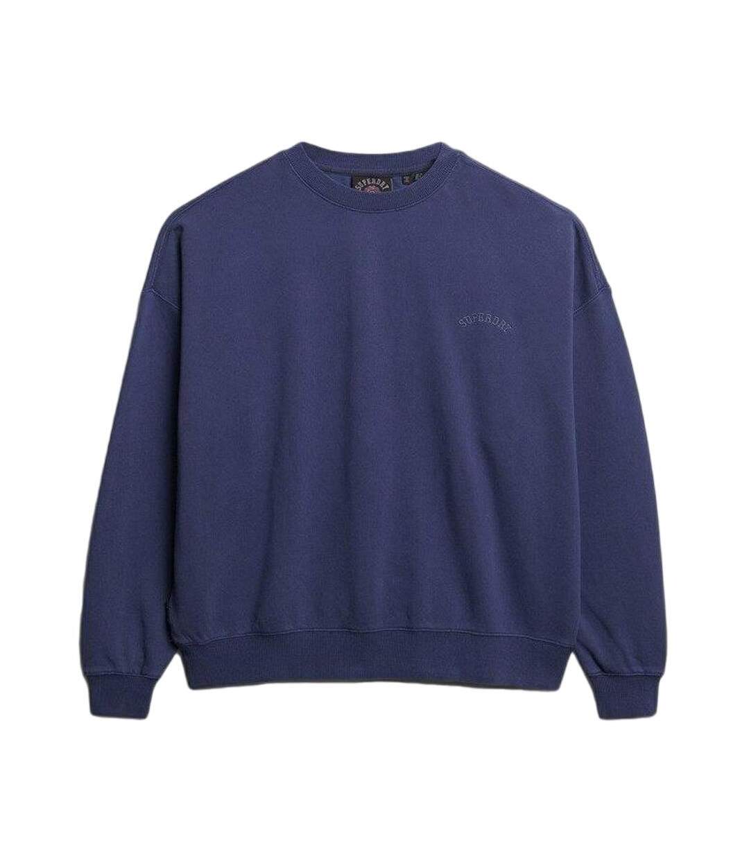 Sweat bleu femme superdry essential-1