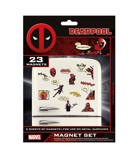 Deadpool Fridge Magnet Set (Pack of 23) (Multicoloured) (One Size)