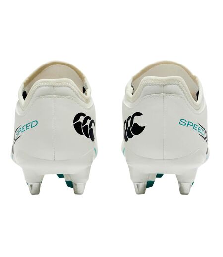 Unisex Adult Speed Falcon 2.0 Team Soft Ground Rugby Boots White Green Canterbury
