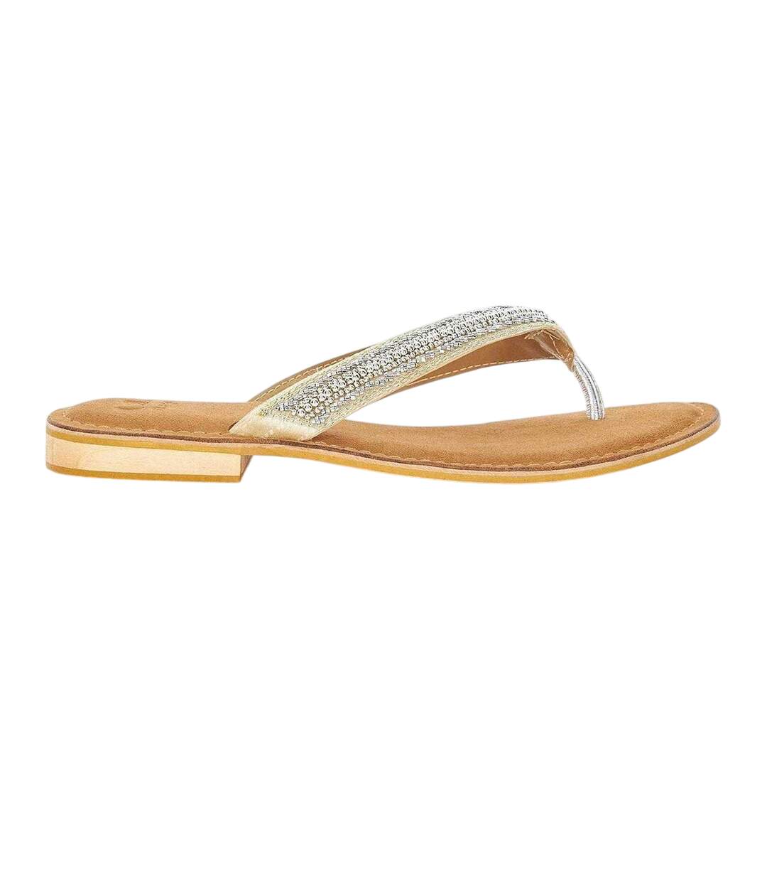 Womens/ladies Labyrinth Beaded Suede Summer Sandals Tan Dune London-1