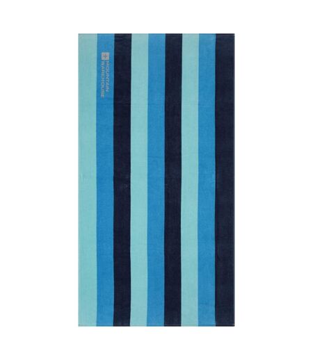 Contrast striped cotton beach towel blue Mountain Warehouse