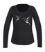 Mayflower NAWA1 : Tee-shirt manches longues noir avec sérigraphie colibri-5
