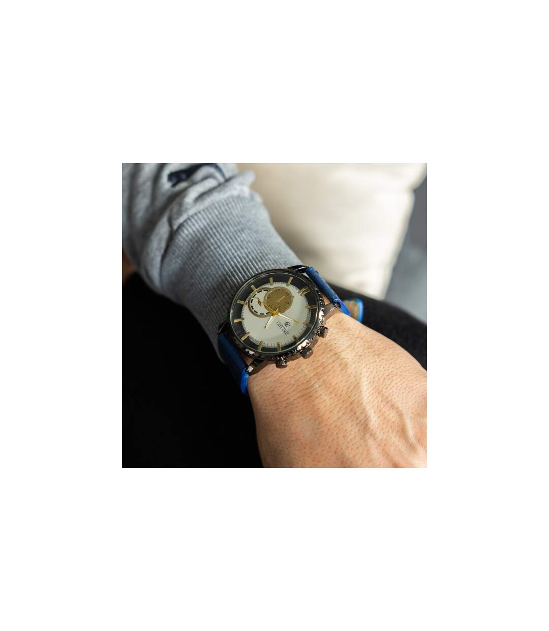 Montre Homme Bracelet Bleu CHTIME