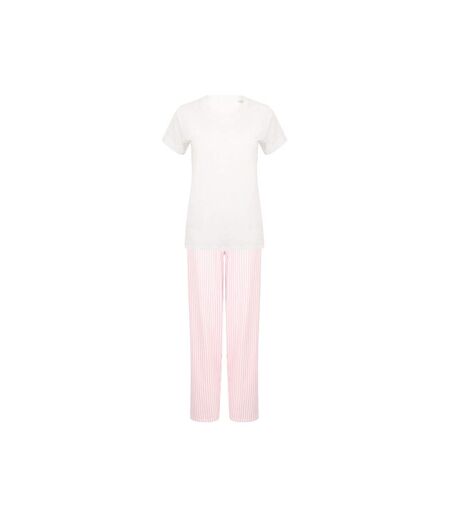 Ensemble de pyjama femme blanc/ rose Towel City