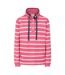 Womens/ladies Striped Pique Sweatshirt Cherry Lazy Jacks-2