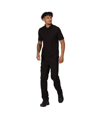 Mens Short-sleeved Polo Shirt Black Regatta Professional