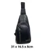 Sac body-bag en simili cuir noir pour homme - Elégance décontractée avec poches multifonctions-1